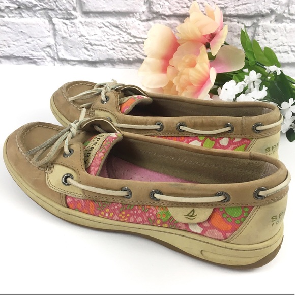 Sperry Top-Sider Angelfish Linen Floral Shoes Sz 8 - Picture 5 of 8